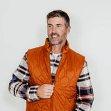 Weatherproof Vintage Quilted Vest for Men in Carmel Brown