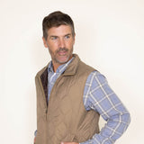 Weatherproof Vintage Quilted Vest for Men in Khaki
