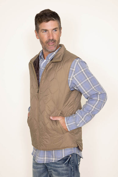 Weatherproof Vintage Quilted Vest for Men in Khaki