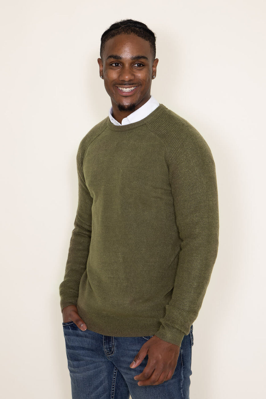 Weatherproof Vintage Soft Touch Raglan Crewneck Sweater for