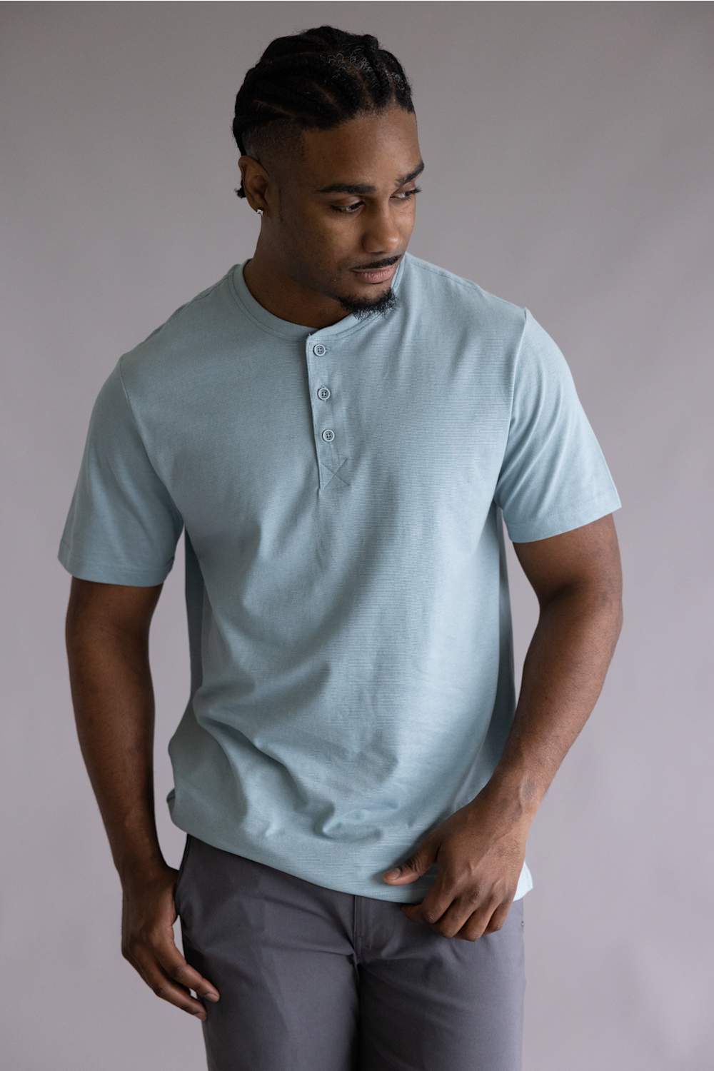 Weatherproof Vintage Sueded Jersey t shirt blue stone