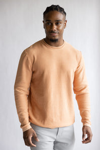 Weatherproof Vintage Twill Stonewash Roll Neck Sweater for Men in Shell Coral