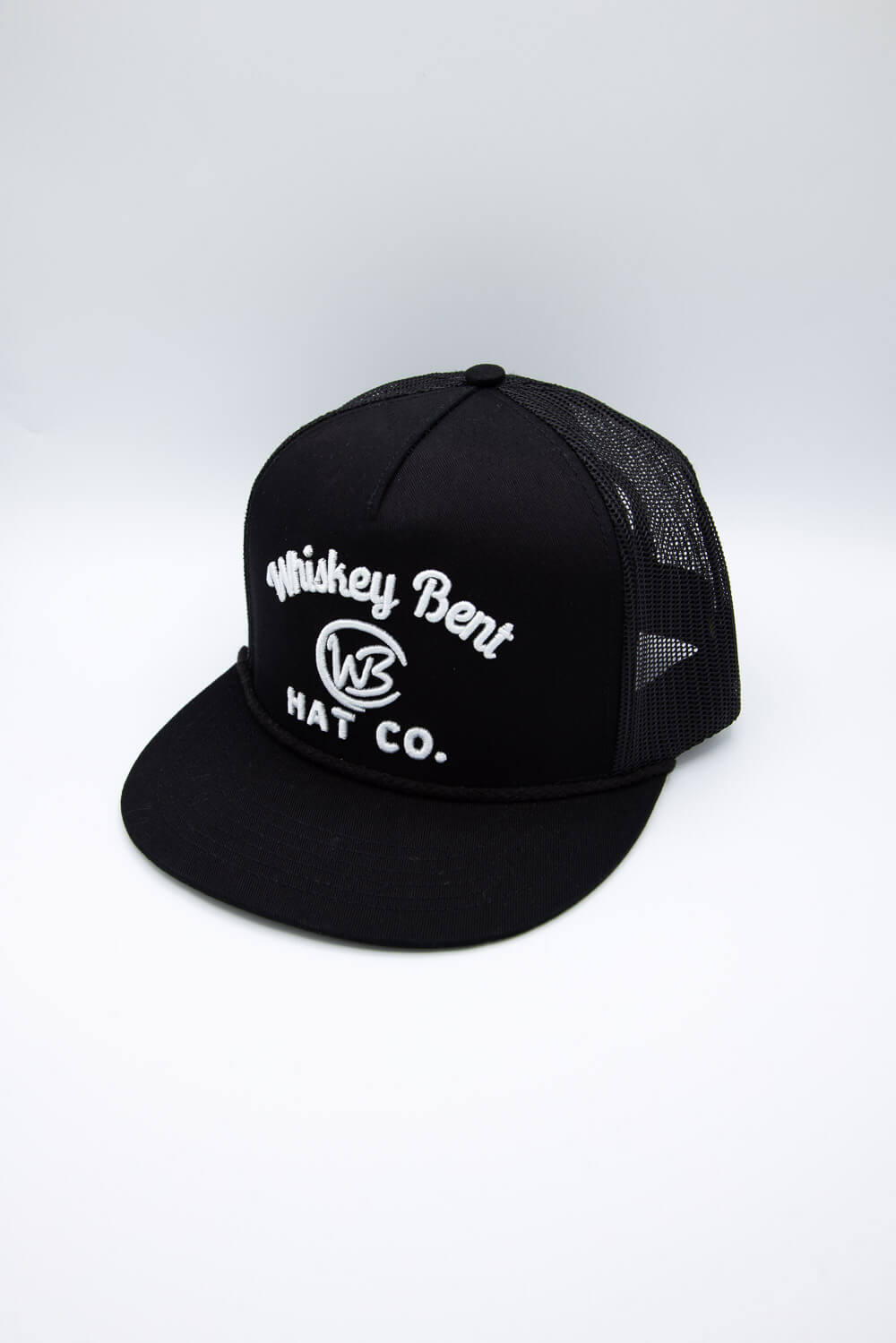 Whiskey Bent Johnny Cash Trucker Hat for Men in Black
