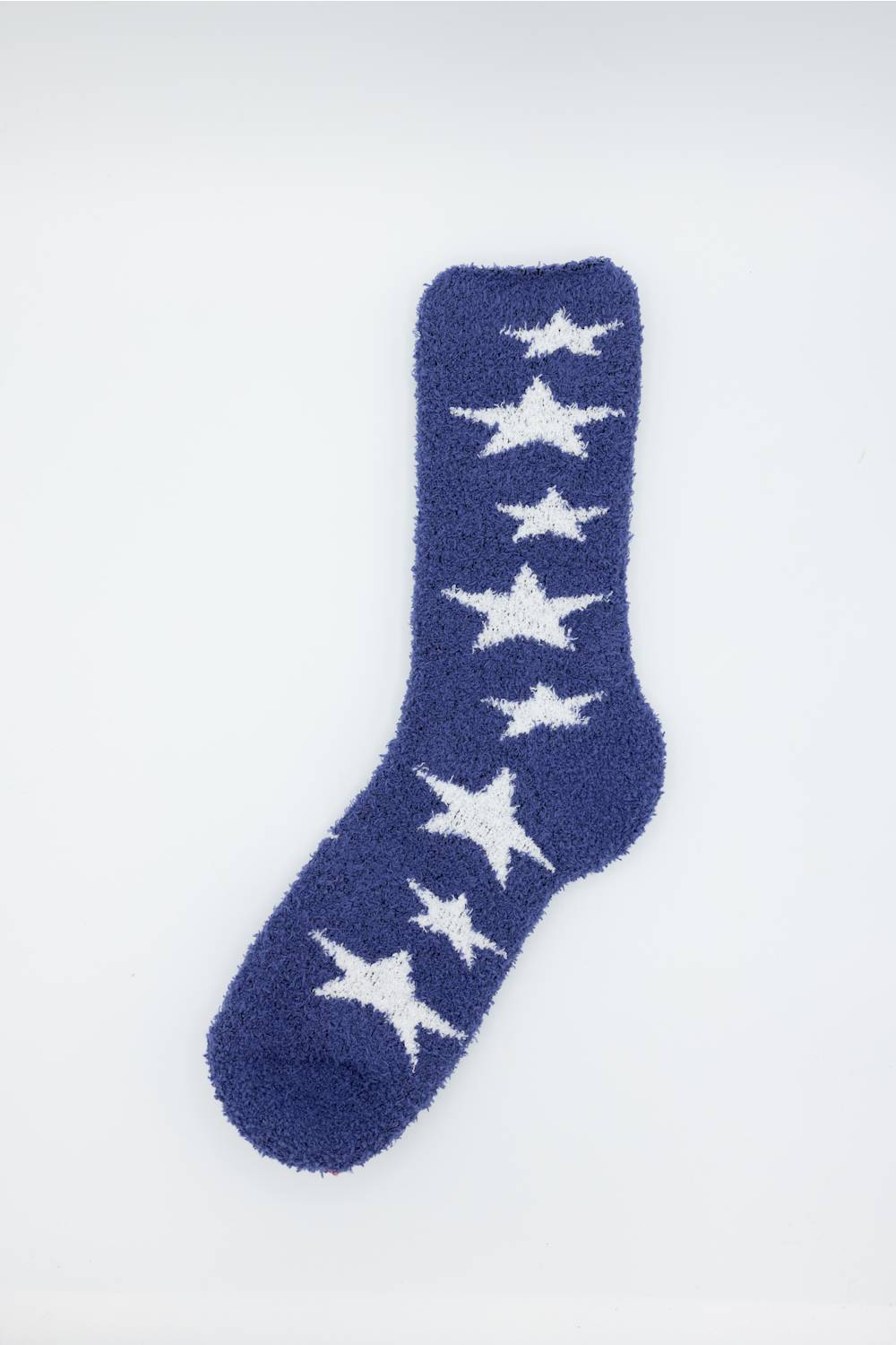 Worlds Softest Fireside Americana Crew Socks for Women in Navy/Red