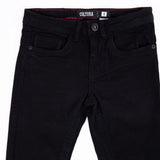 Youth Black Slim Fit Stitch Pocket Jeans for Boys