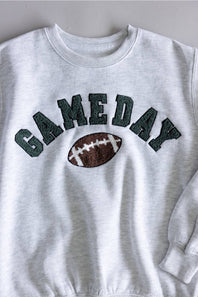 Youth Gameday Crewneck for Girls in Ice Grey
