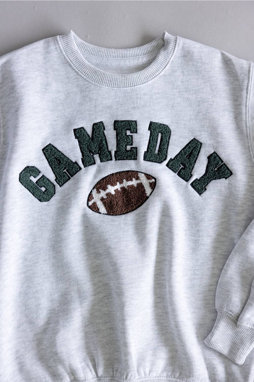 Youth Gameday Crewneck for Girls in Ice Grey