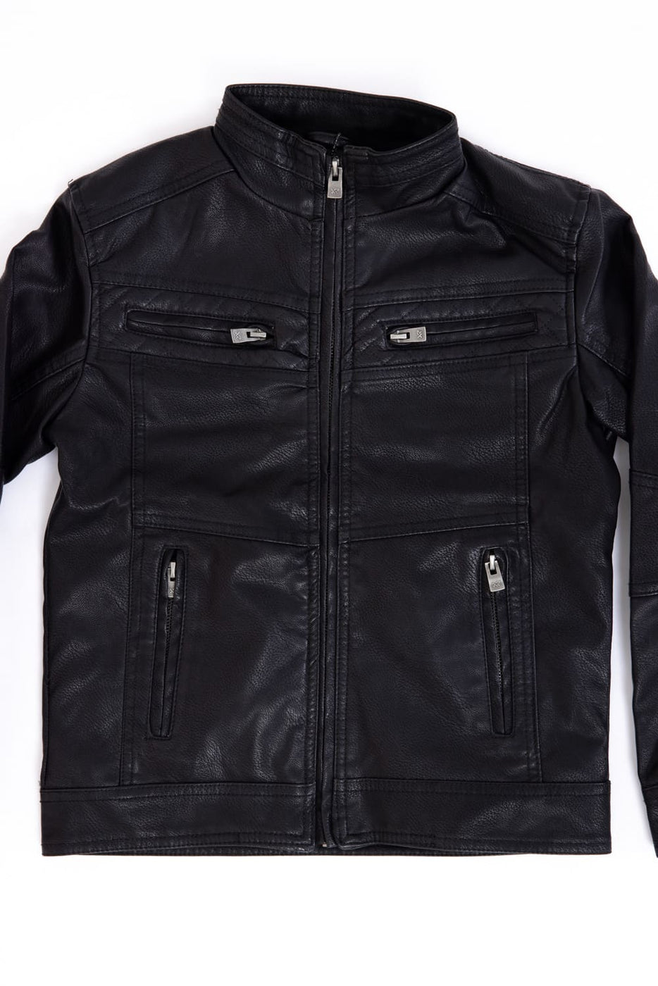 Youth black leather jacket hotsell