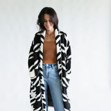 Zig Pattern Cardigan for Women in Black