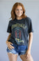 Zutter Puff Print Cowgirls Crop Tee for Women in Black