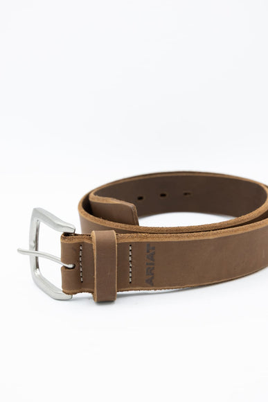 Ariat Beveled Edge Barn Belt for Men in Lite Brown