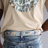 Local Boy Ribbon Camo Belt for Men in Grey