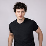 Basic Crewneck T-Shirt for Men in Black