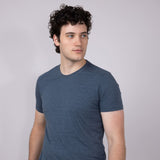 Basic Crewneck T-Shirt for Men in Indigo Blue