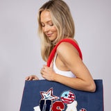 Simply Southern Everyday USA Patch Canvas Tote Bag in Navy