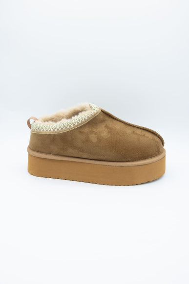 Simply Southern Open Platform Slippers for Women in Light Brown