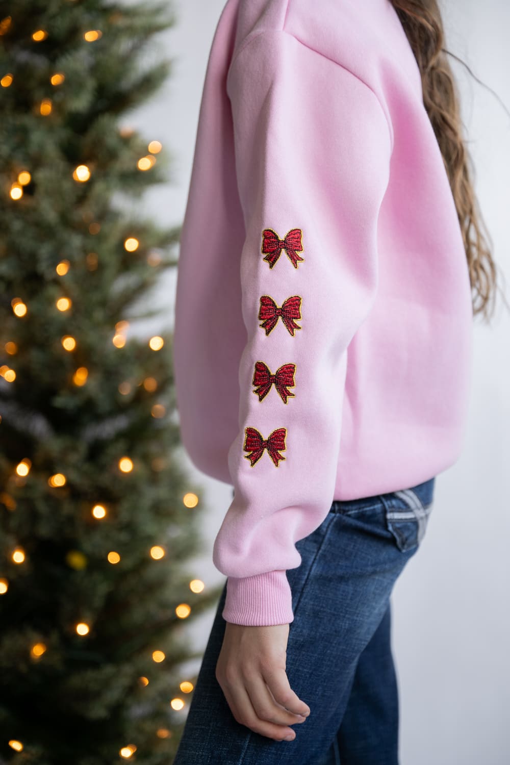 Simply Southern Youth Merry Christmas Embroidered Sweatshirt for