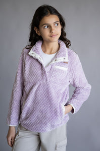 Simply Southern Simply Soft Pullover for Girls in Lilac Purple