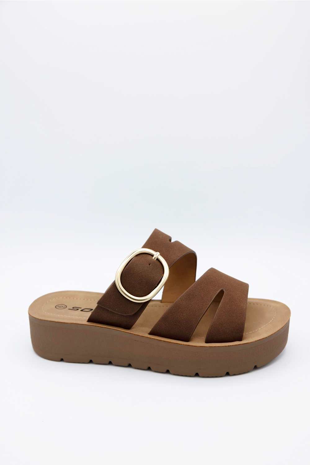 Soda Hanson Platform Sandals for Women in Brown | HANSON-S BROWN