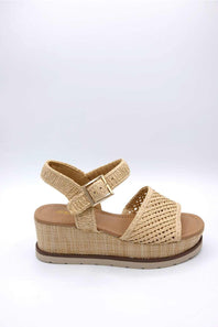 Soda Taite Platform Wedges for Women in Natural