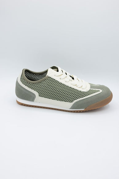 Top Moda Carly Mesh Sneakers for Women in Green