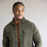 Union Corduroy Shacket for Men in Hunter Green