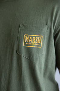 Marsh Wear Badge T-Shirt for Men in Green