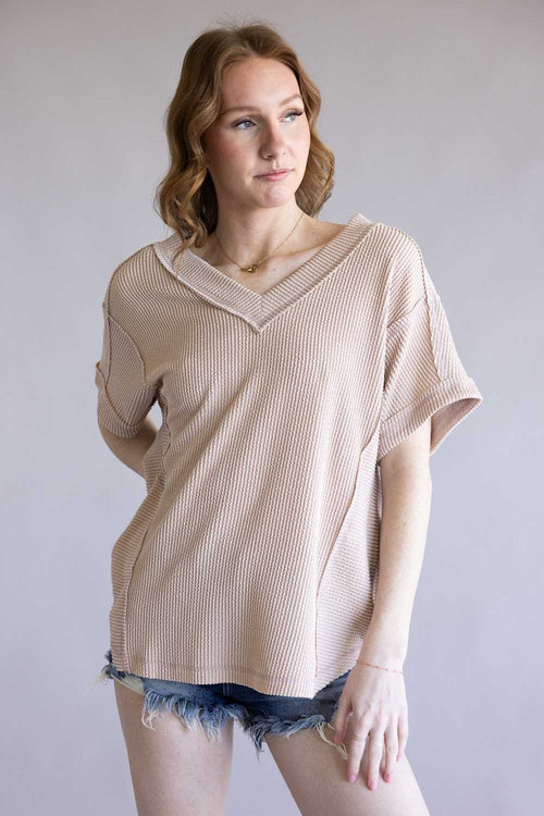 Urban Rib Top for Women in Oat