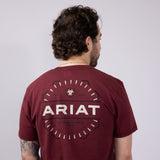 Ariat Explorer Classic T-Shirt for Men in Crimson Red Heather