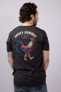 Ariat Cocky Cowboy T-Shirt for Men in Vintage Black