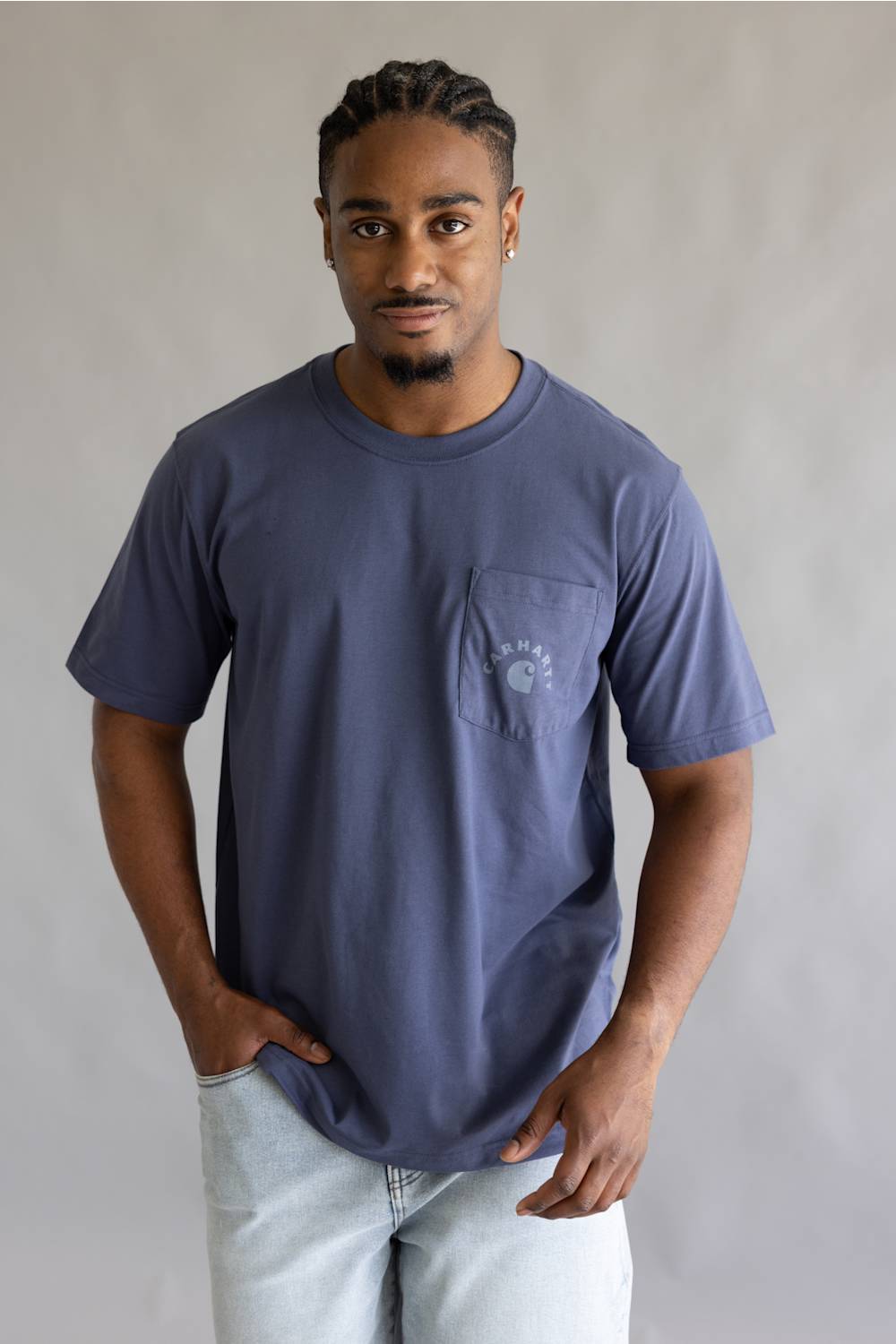 Carhartt Irvine Relaxed Work T-Shirt for Men in Storm Blue