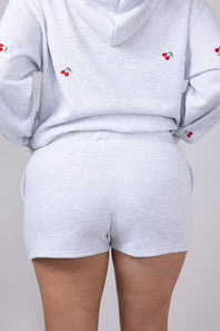 1897 Active Basic Fleece Shorts for Women in Ice Grey
