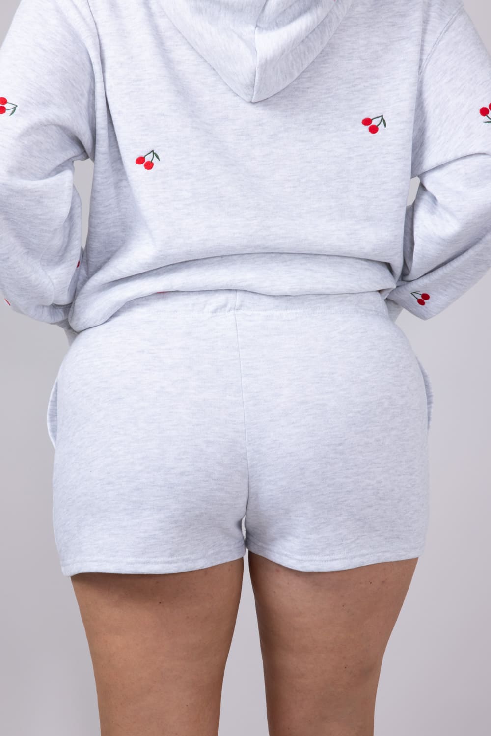 1897 Active Basic Fleece Shorts for Women in Ice Grey