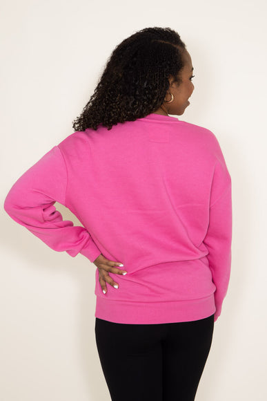 1897 Active Embordered Wifey Sweatshirt for Women in Pink