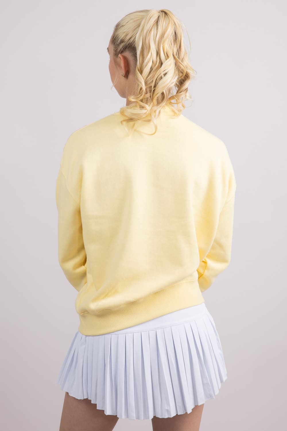 1897 Active Fleece Crewneck for Women in Butter Yellow