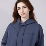 1897 Active Michigan Embroidered Hoodie for Women in Blue