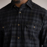 1897 Legends Corduroy Plaid Shirt for Men in Black/Grey