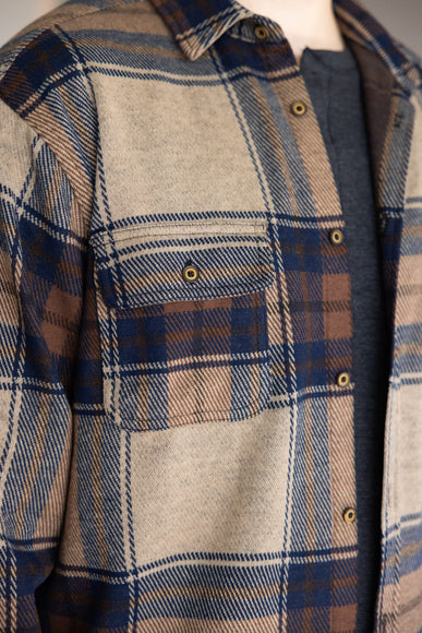 1897 Legends Stretch Flannel Shirt for Men in Brown Plaid