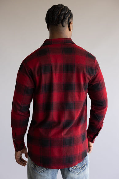 1897 Legends Stretch Flannel Shirt for Men in Red Plaid