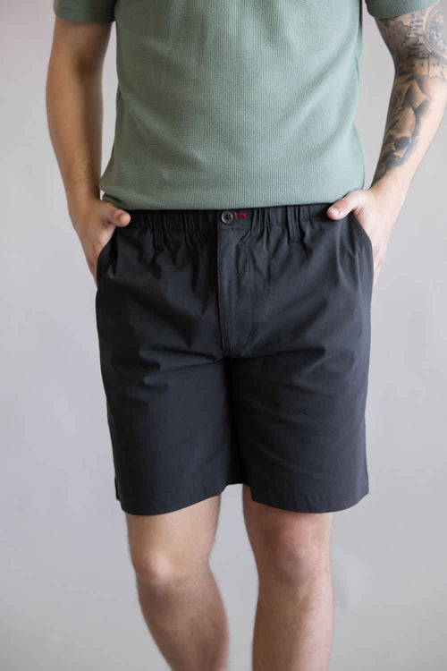 1897 Legends Pull On 8” Shorts for Men in Dark Grey