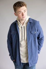 1897 Original Fleece Shirt Jacket for Men in Indigo