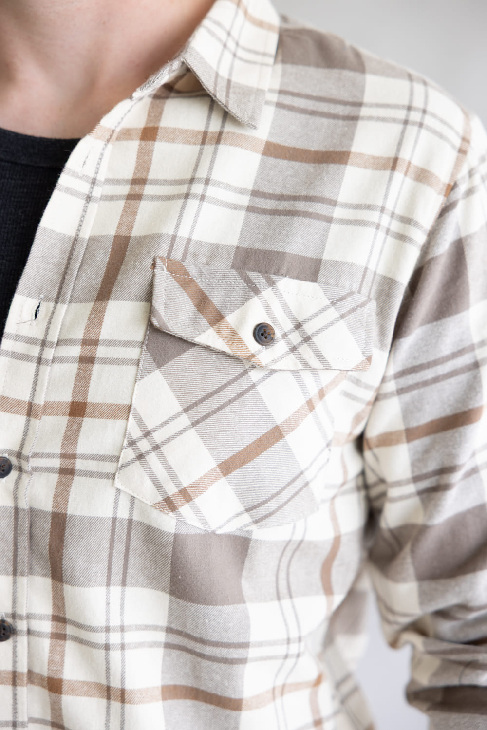 1897 Original Plaid Flannel Shirt for Men in Mocha