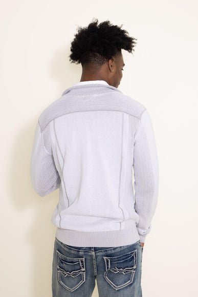 1897 Original 1/4 Zip Mock Neck Sweater for Men in White