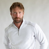 1897 Original 1/4 Zip Mock Neck Sweater for Men in White