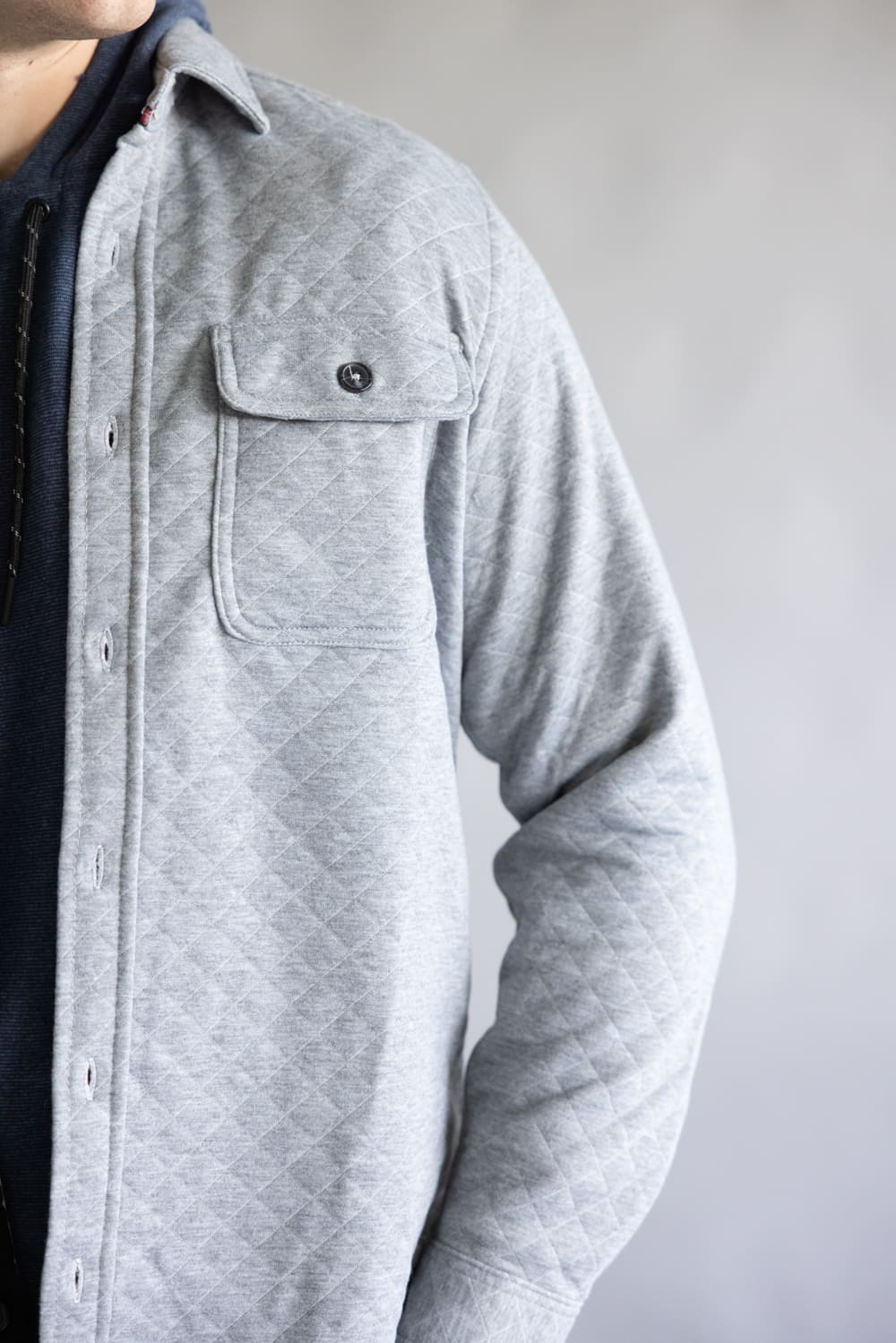 1897 Original Quilted Shirt Jacket for Men in Grey