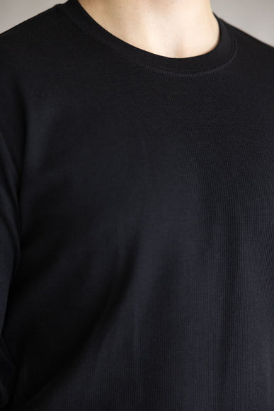 1897 Original Solid Crew Thermal Long Sleeve Shirt for Men in Black