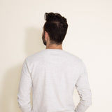 1897 Original Solid Henley Thermal Long Sleeve Shirt for Men in Oatmeal