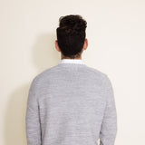 1897 Original V-Neck Cable Knit Sweater for Men in Grey