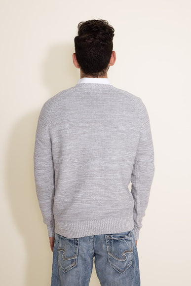 1897 Original V-Neck Cable Knit Sweater for Men in Grey