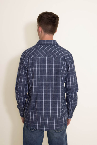 1897 Original Window Pane Woven Button Down Shirt for Men in Navy